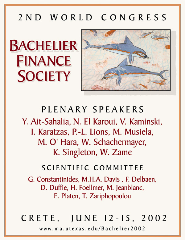 Poster for the Bachelier 2002 Congress